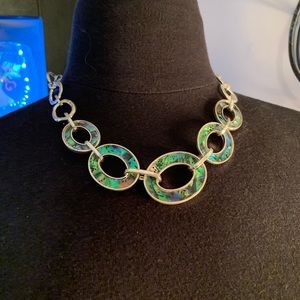 Beautiful Colorful Silver Necklace